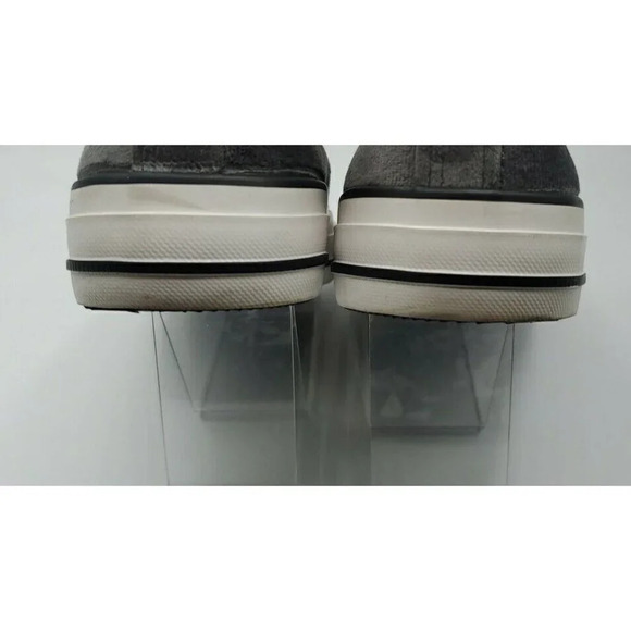 PJ Salvage Gray Velour and Faux Fur Sneakers Size 8 Flats Casual Fun Shoes - Picture 10 of 12